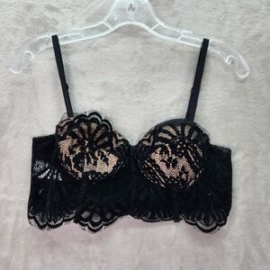 Chrissy Teigen x Revolve Black Lace Corset Bralette Bra Size Small Festival City